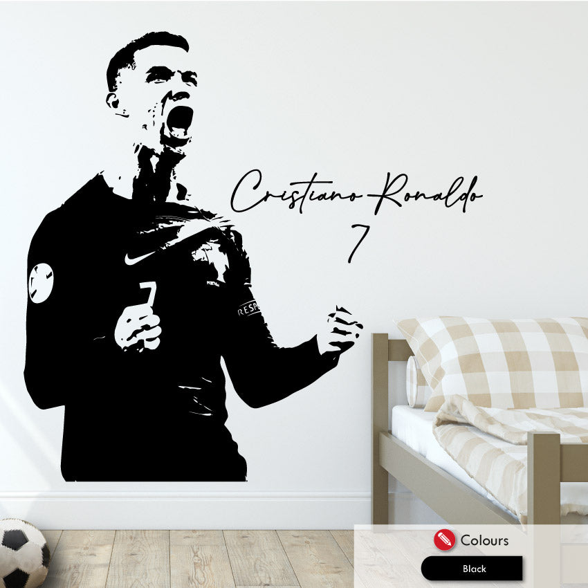 Cristiano Ronaldo Football Wall Sticker