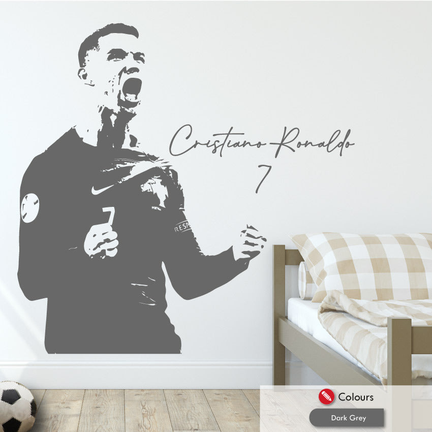 Cristiano Ronaldo Football Wall Sticker
