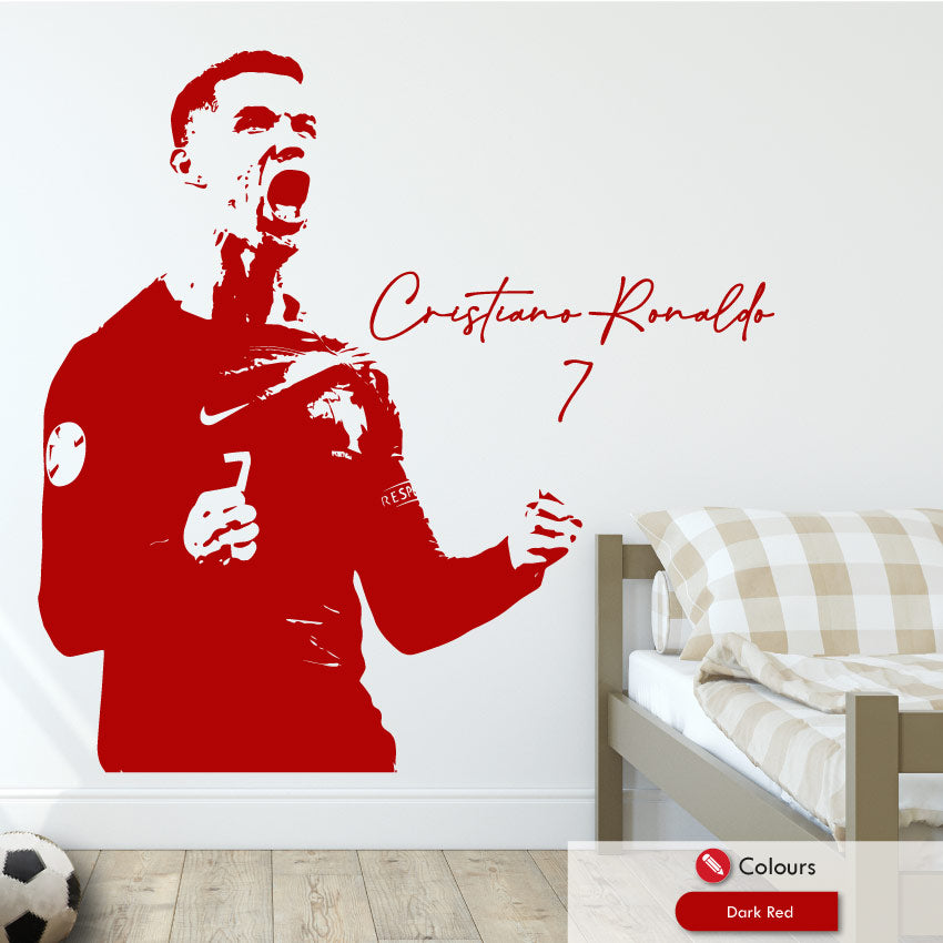 Cristiano Ronaldo Football Wall Sticker