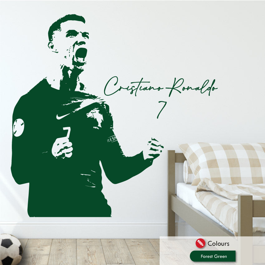 Cristiano Ronaldo Football Wall Sticker