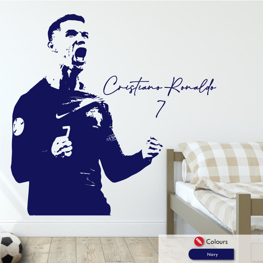 Cristiano Ronaldo Football Wall Sticker