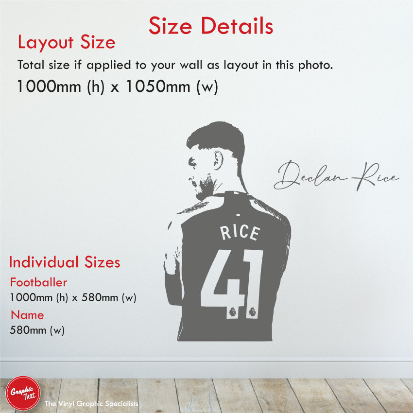 Declan Rice Arsenal Football Wall Sticker