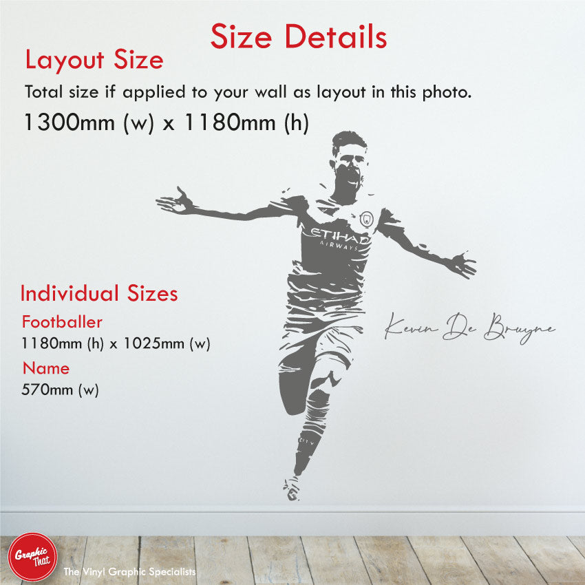 Kevin De Bruyne Man City Wall Art Sticker