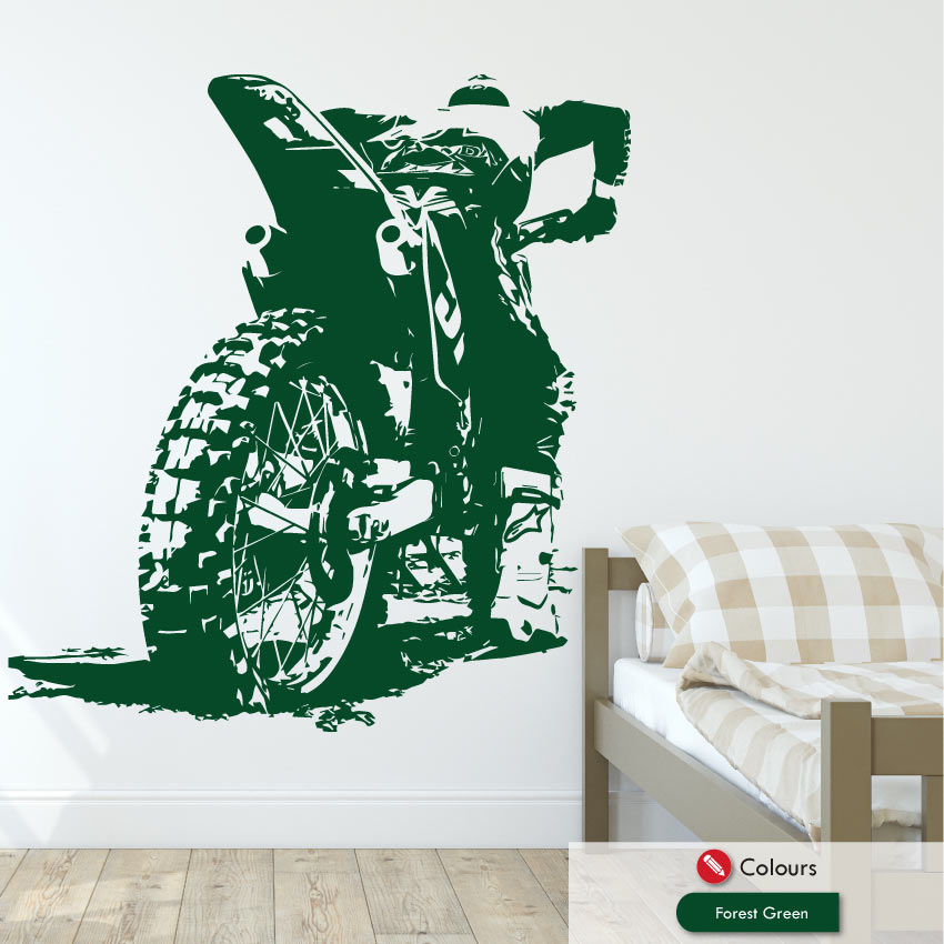 Motocross Motorcycle Wall Art Sticker