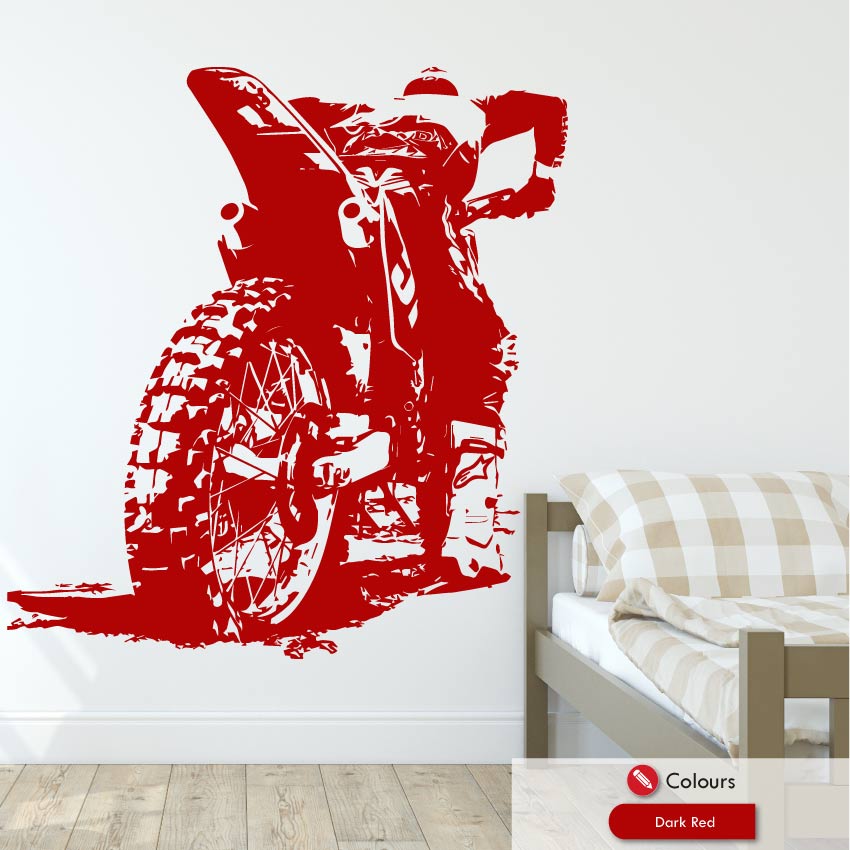 Motocross Motorcycle Wall Art Sticker