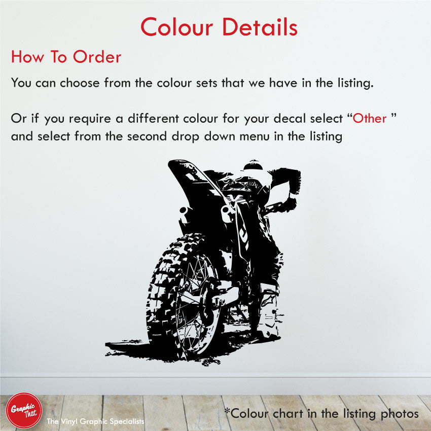 Motocross Motorcycle Wall Art Sticker