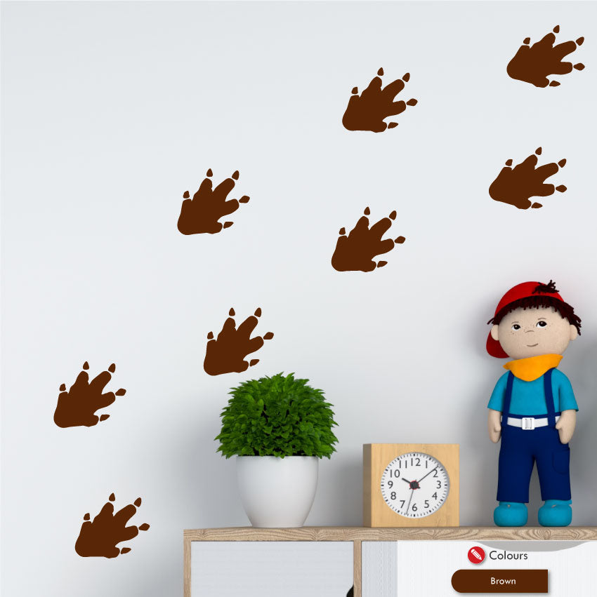 Dinosaur Footprints Wall Art Sticker Set
