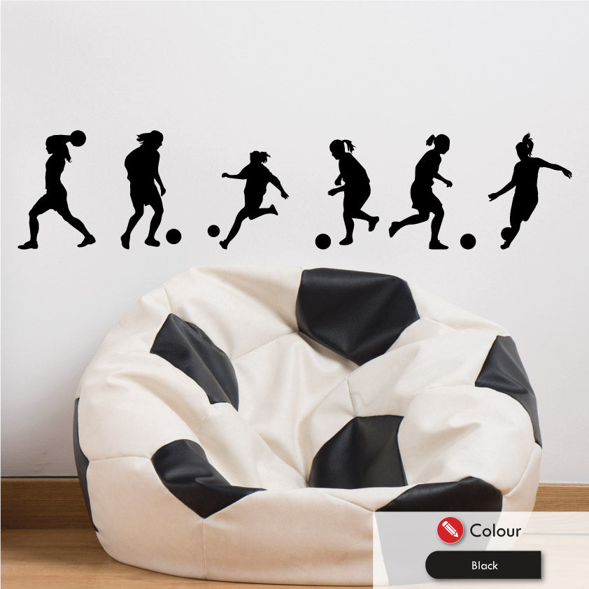 Female Football Wall Sticker Set