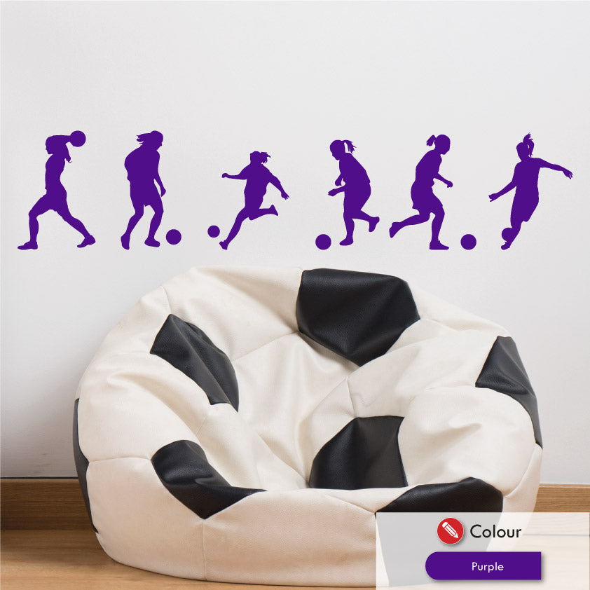 Female Football Wall Sticker Set