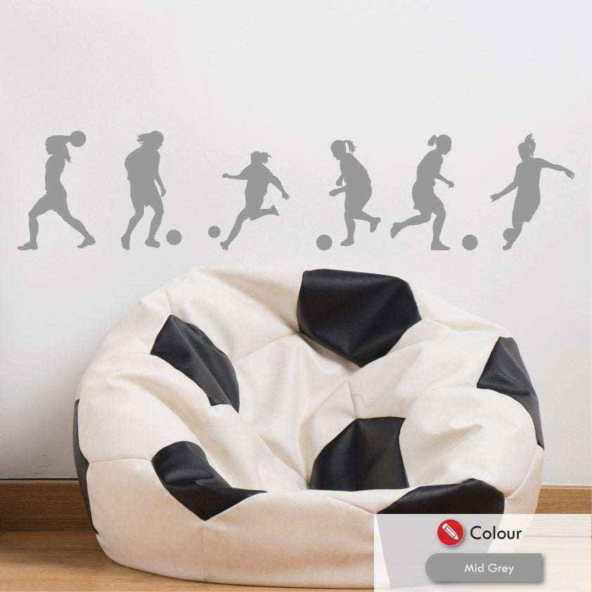 Female Football Wall Sticker Set