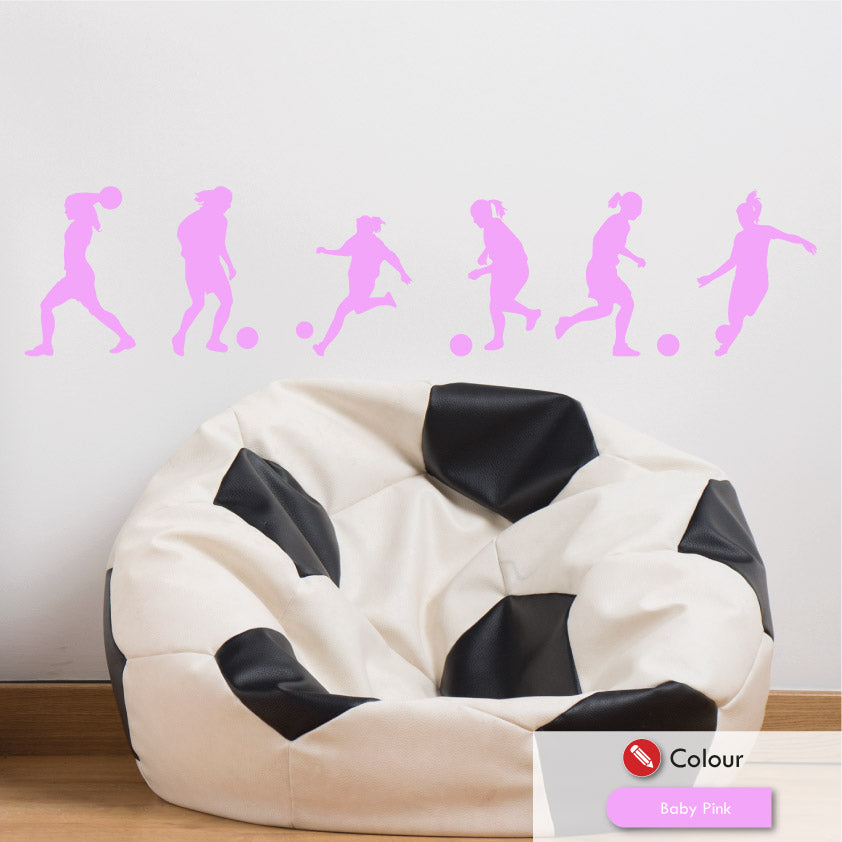 Female Football Wall Sticker Set