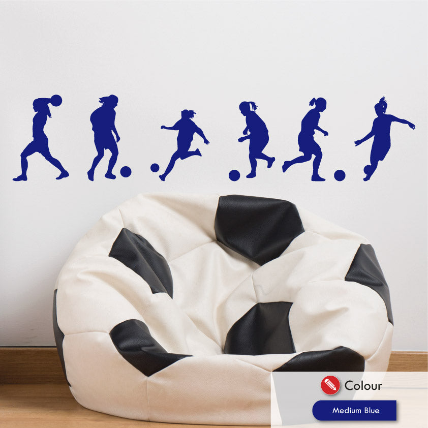 Female Football Wall Sticker Set