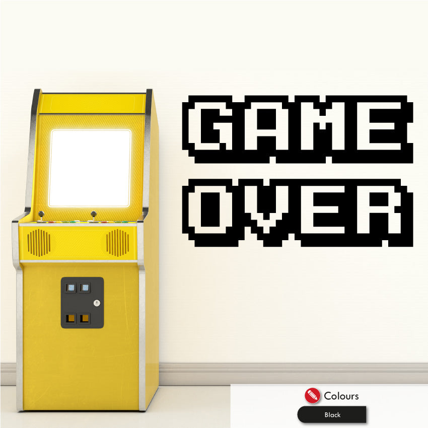 Game Over Retro Gaming Wall Decal