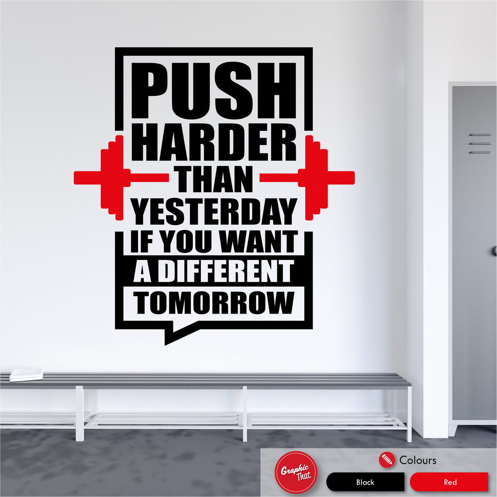Gym Quote Wall Sticker