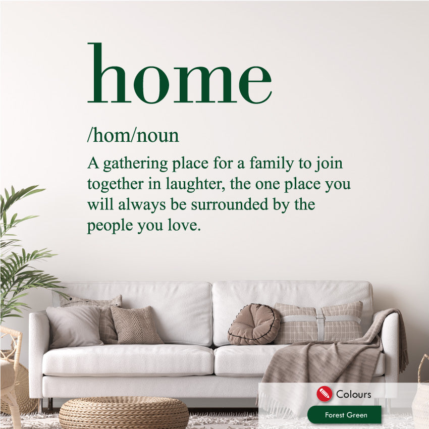 Home Noun Quote Wall Decal