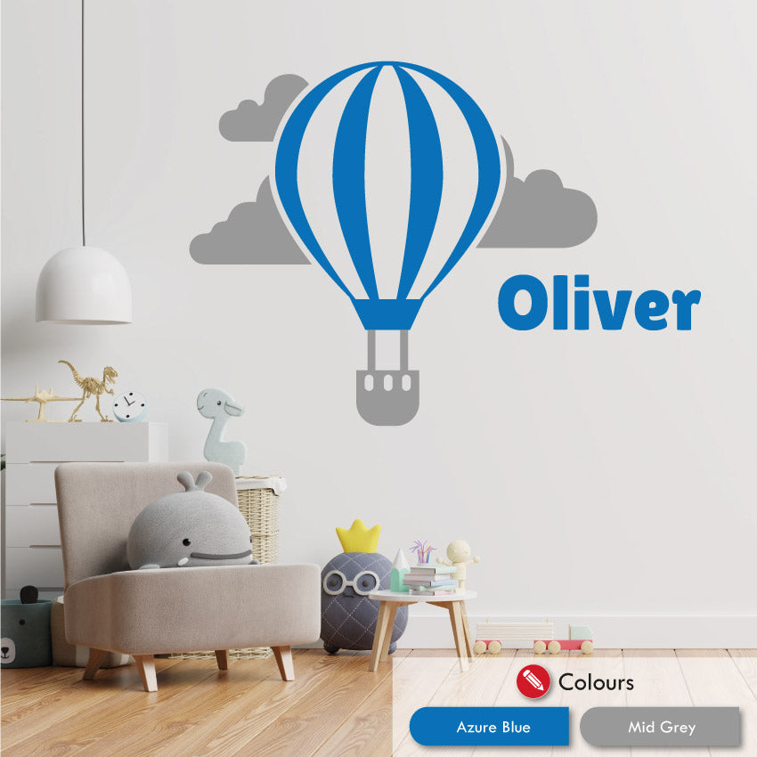 Hot Air Balloon Personalised Wall Art Decal