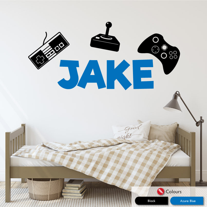 Kids Gaming Personalised Wall Art Decal