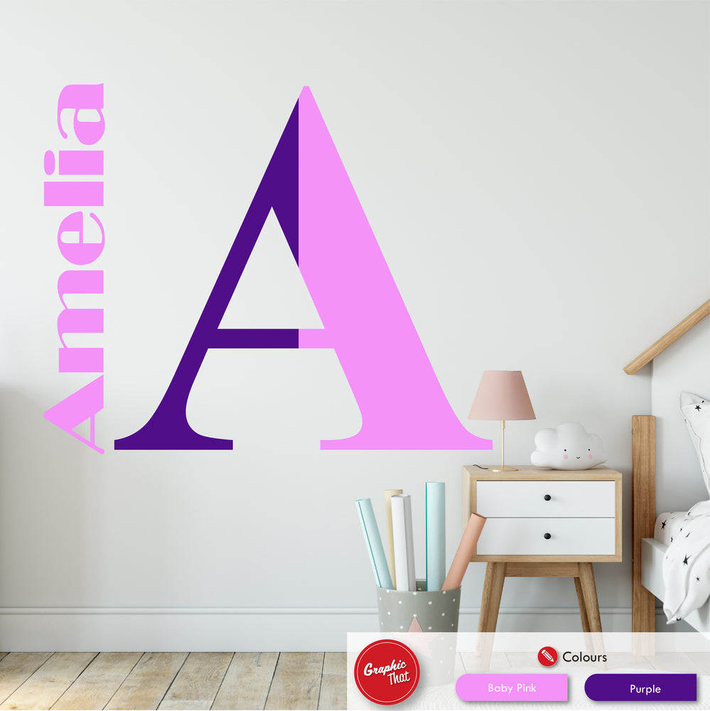 Monogram Personalised Wall Decal