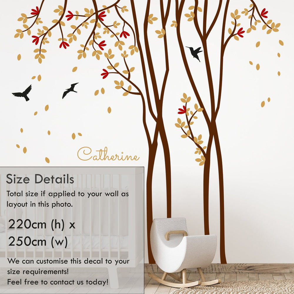 Tall Tree Personalised Wall Art Sticker