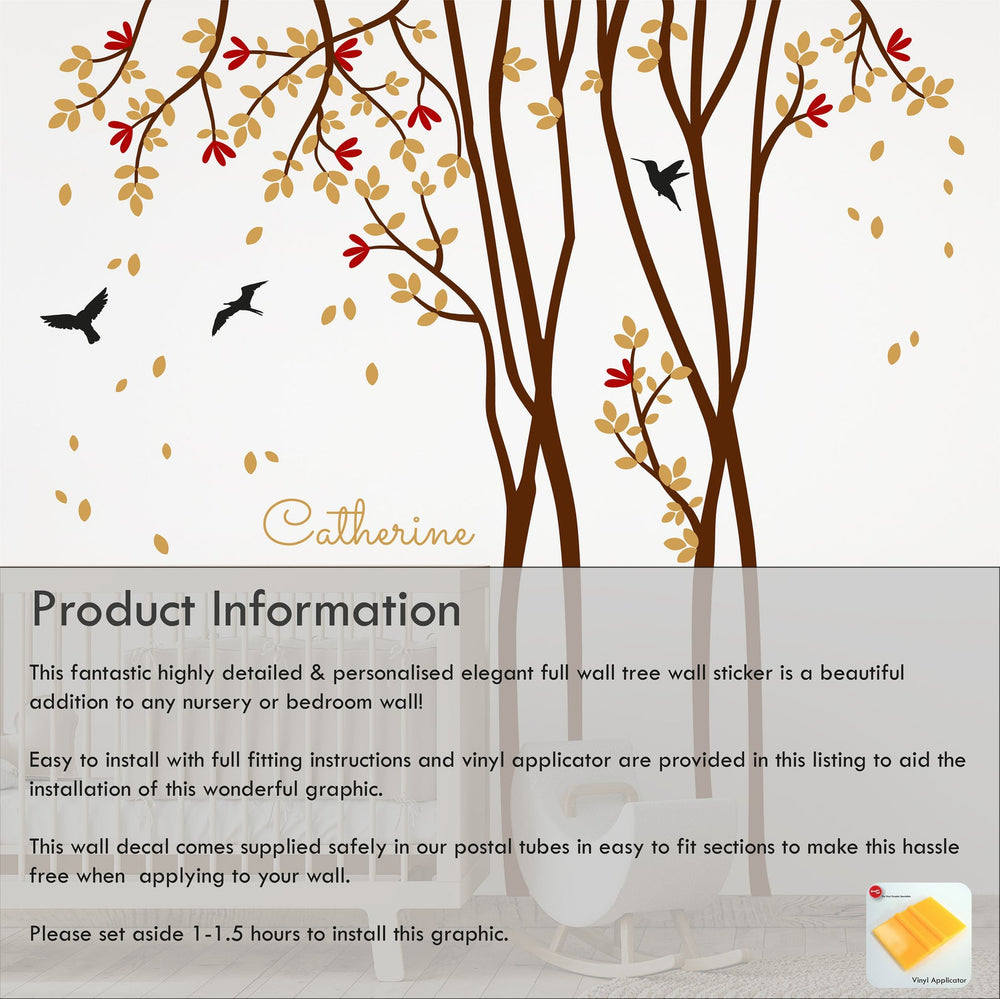 Tall Tree Personalised Wall Art Sticker