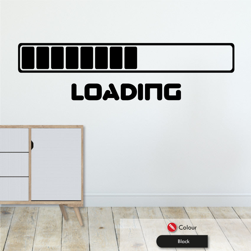 Loading Bar gaming wall art sticker black