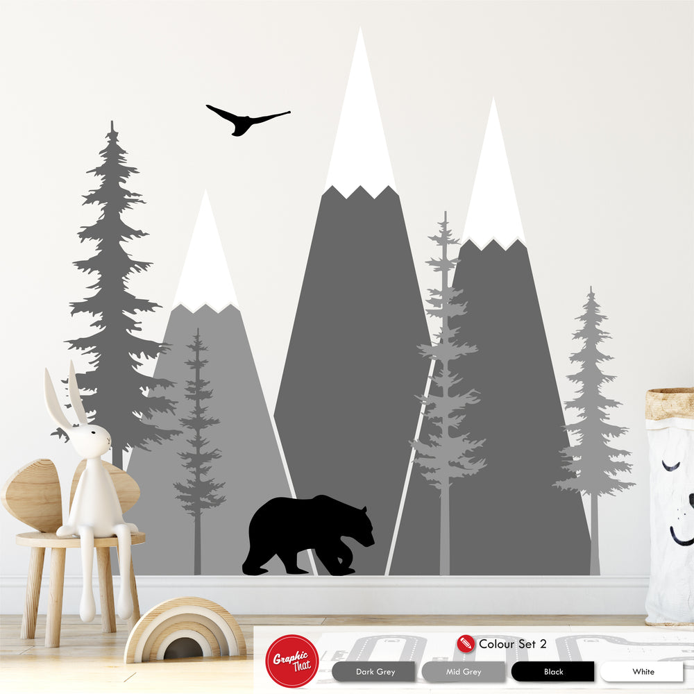Mountain Scene Wall Art Sticker