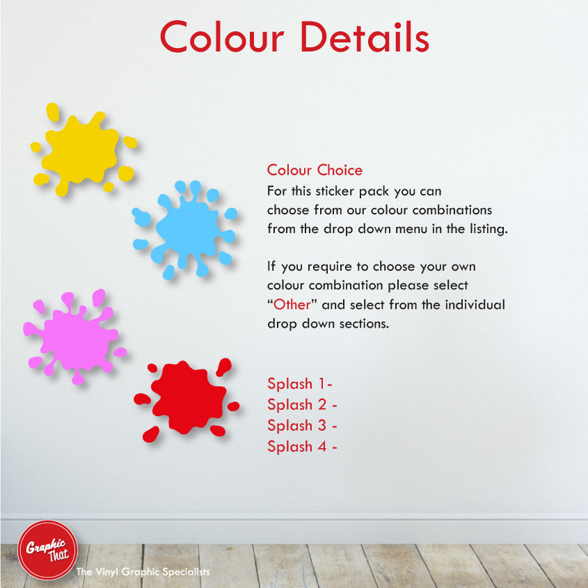 Paint Splashes Wall Art Stickers x40