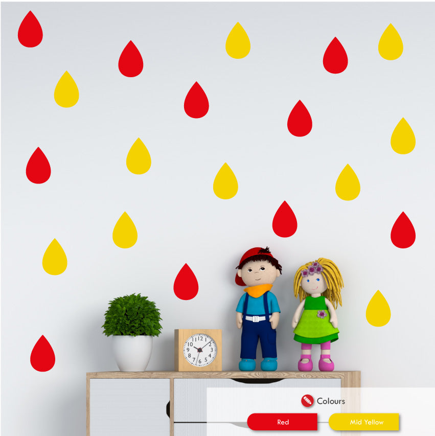 Raindrops Nursery Wall Stickers x180