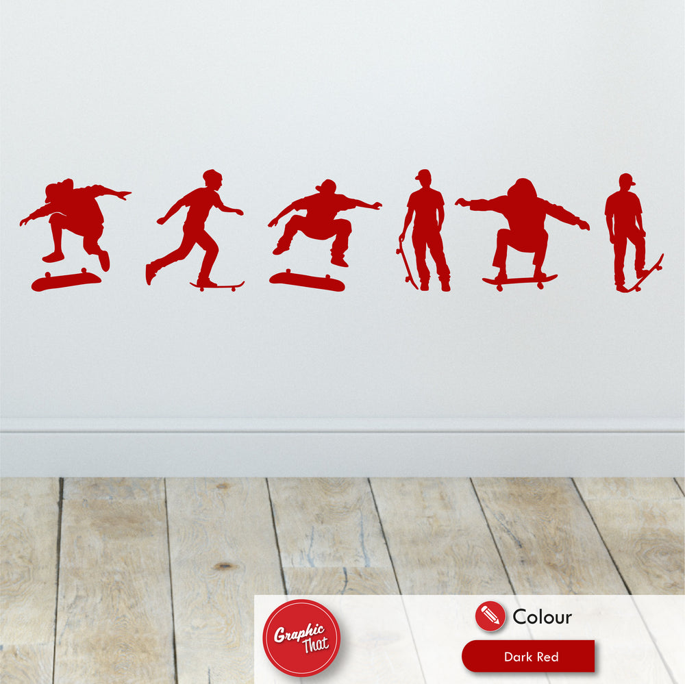 Skateboarding Wall Sticker Set