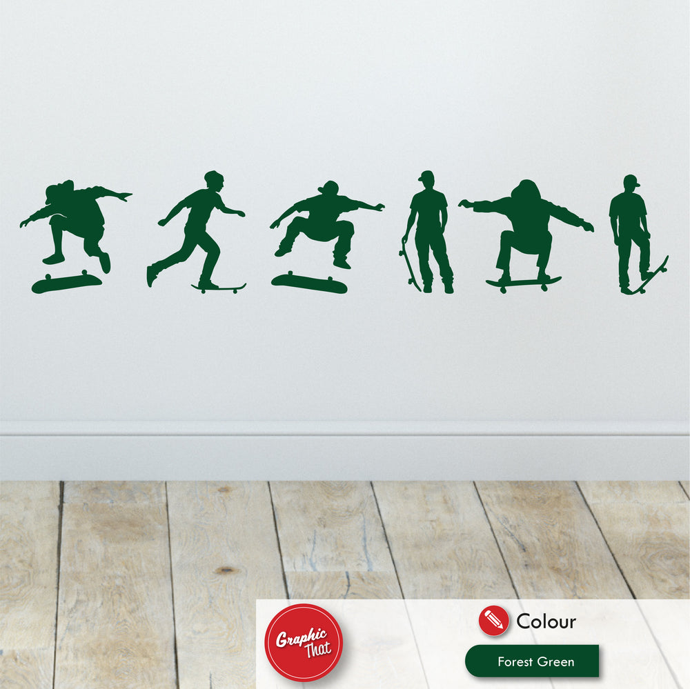 Skateboarding Wall Sticker Set