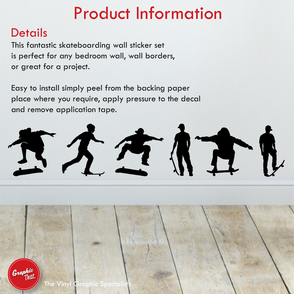 Skateboarding Wall Sticker Set