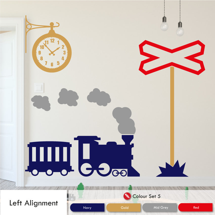 Steam Train Wall Sticker Set
