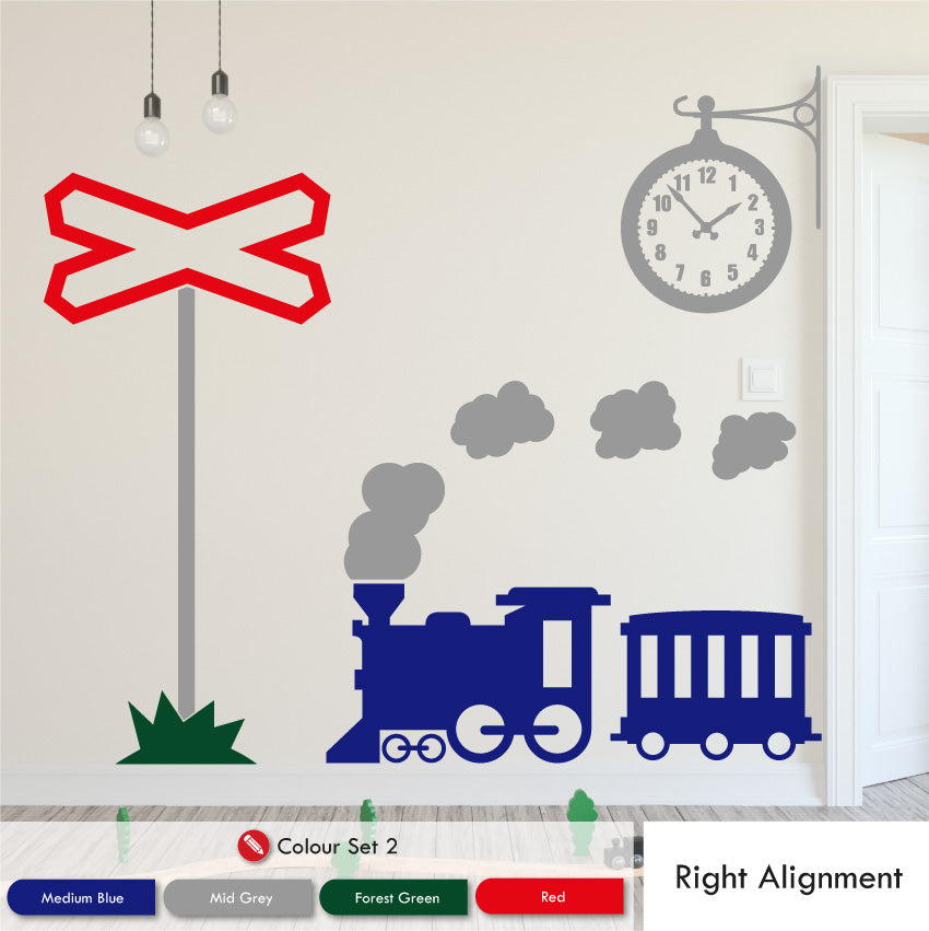 Steam Train Wall Sticker Set