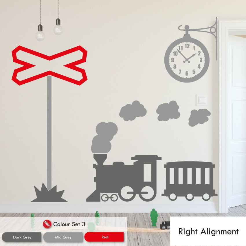 Steam Train Wall Sticker Set