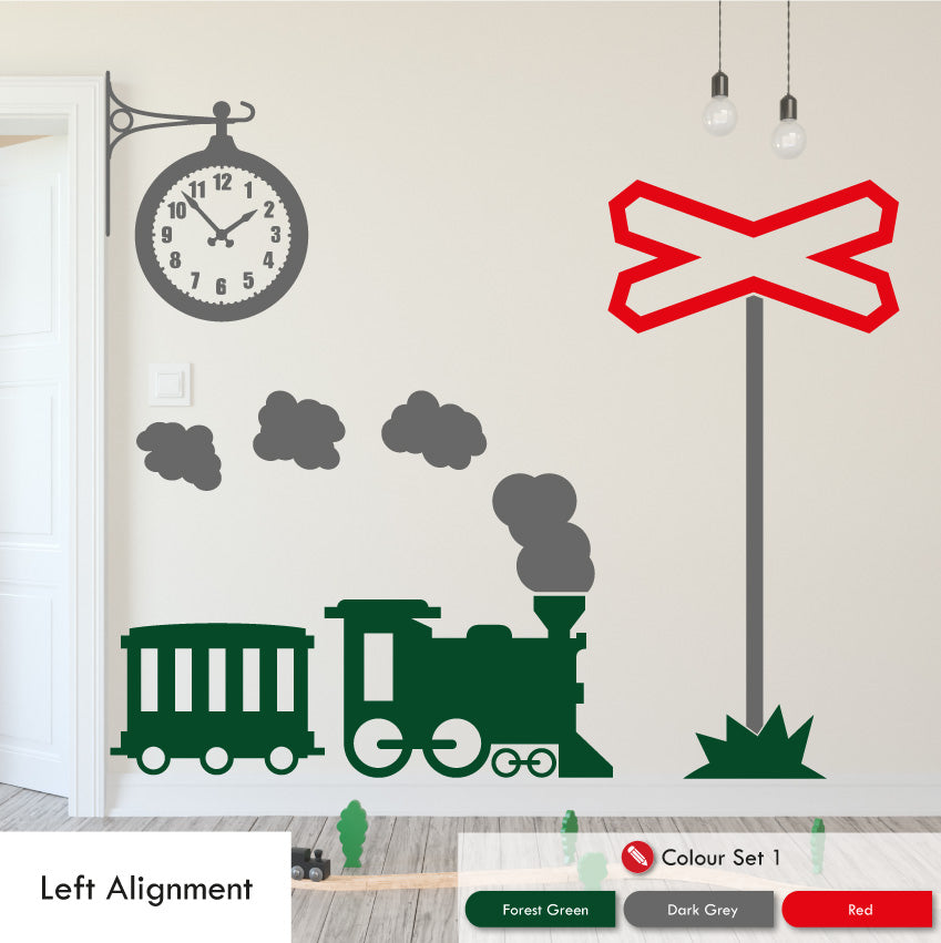 Steam Train Wall Sticker Set