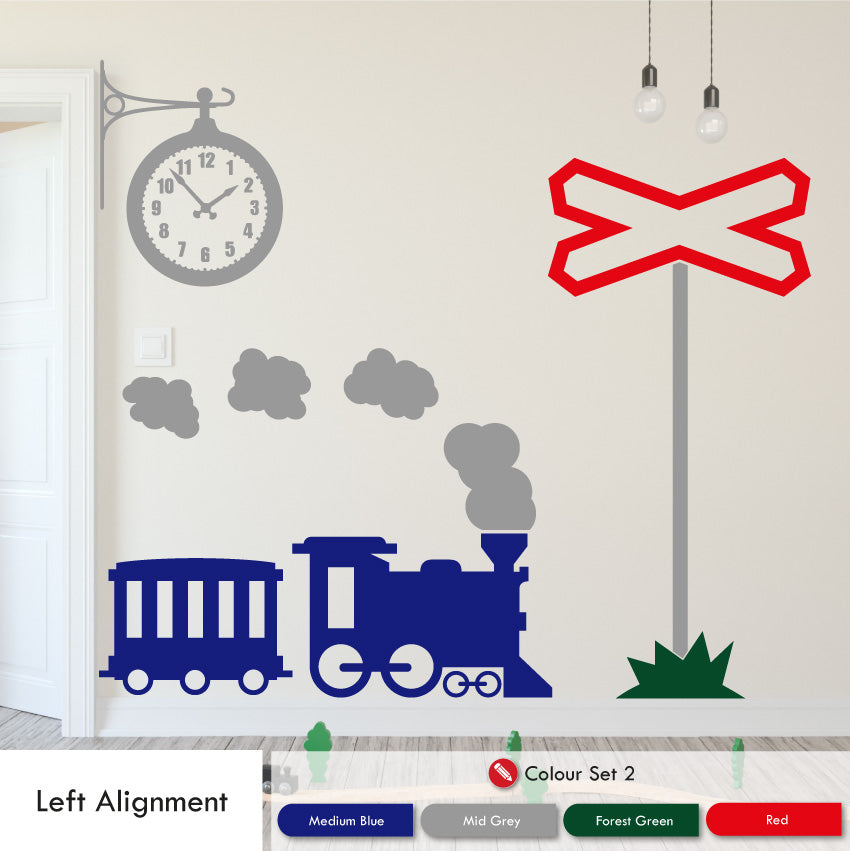 Steam Train Wall Sticker Set