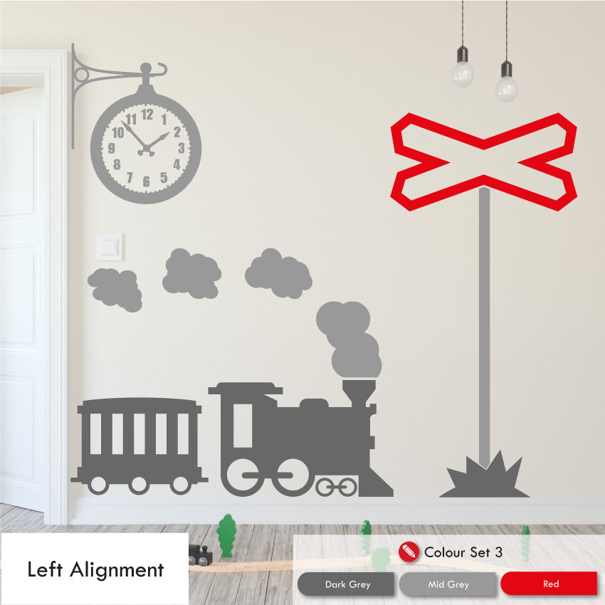 Steam Train Wall Sticker Set
