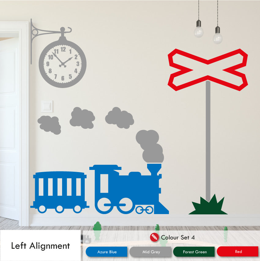 Steam Train Wall Sticker Set