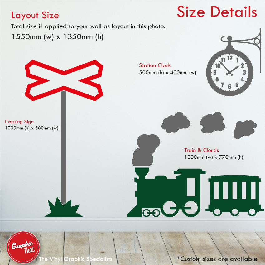 Steam Train Wall Sticker Set