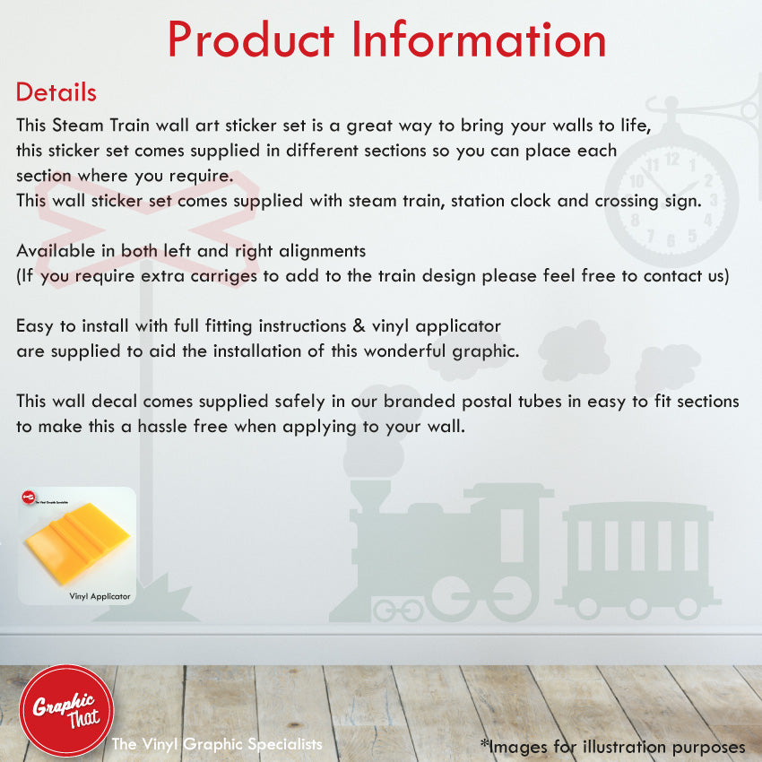 Steam Train Wall Sticker Set