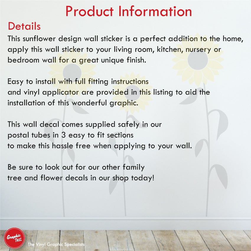 Sunflower Wall Art Sticker