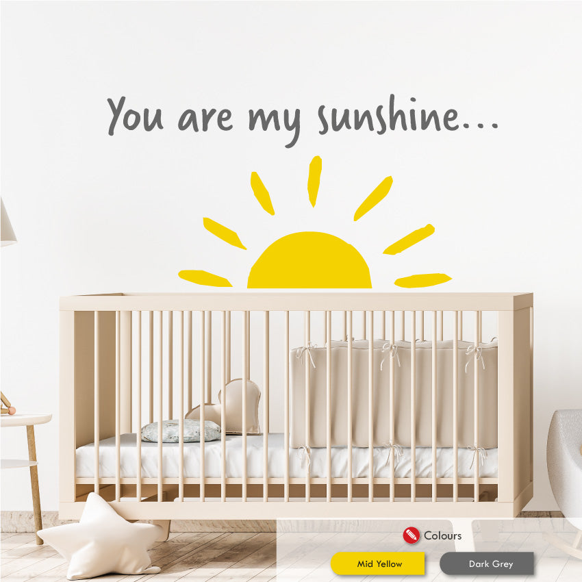 You Are My Sunshine Nursery Rhyme Wall Sticker