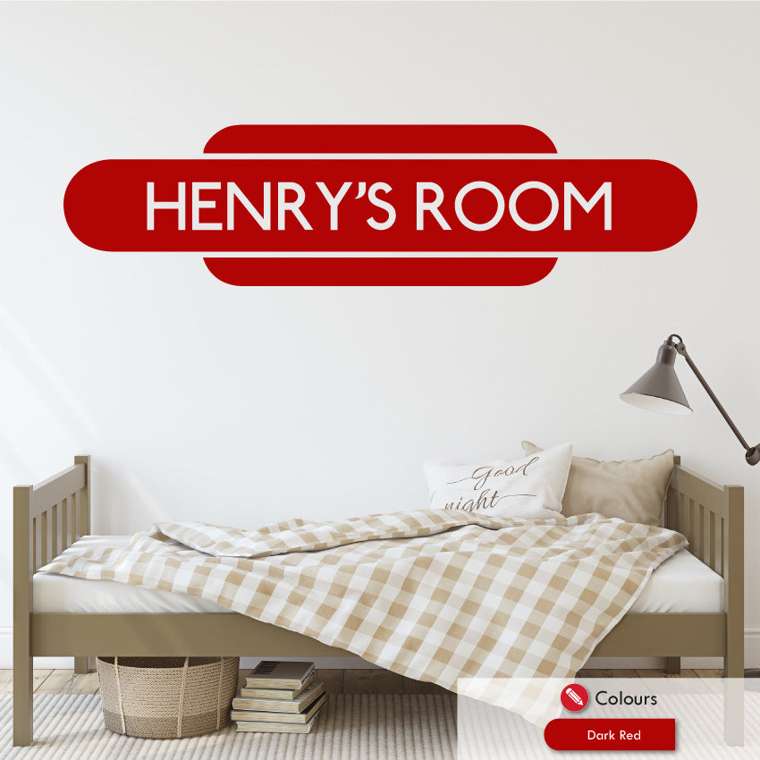 Train Sign Personalised Wall Sticker