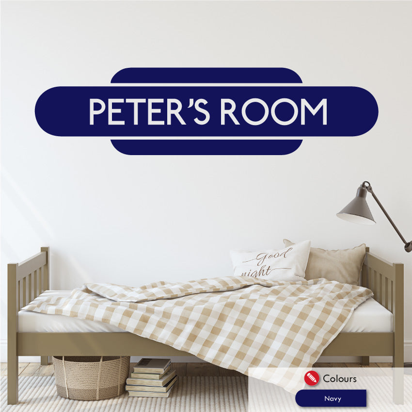 Train Sign Personalised Wall Sticker