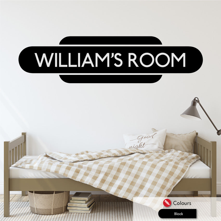 Train Sign Personalised Wall Sticker