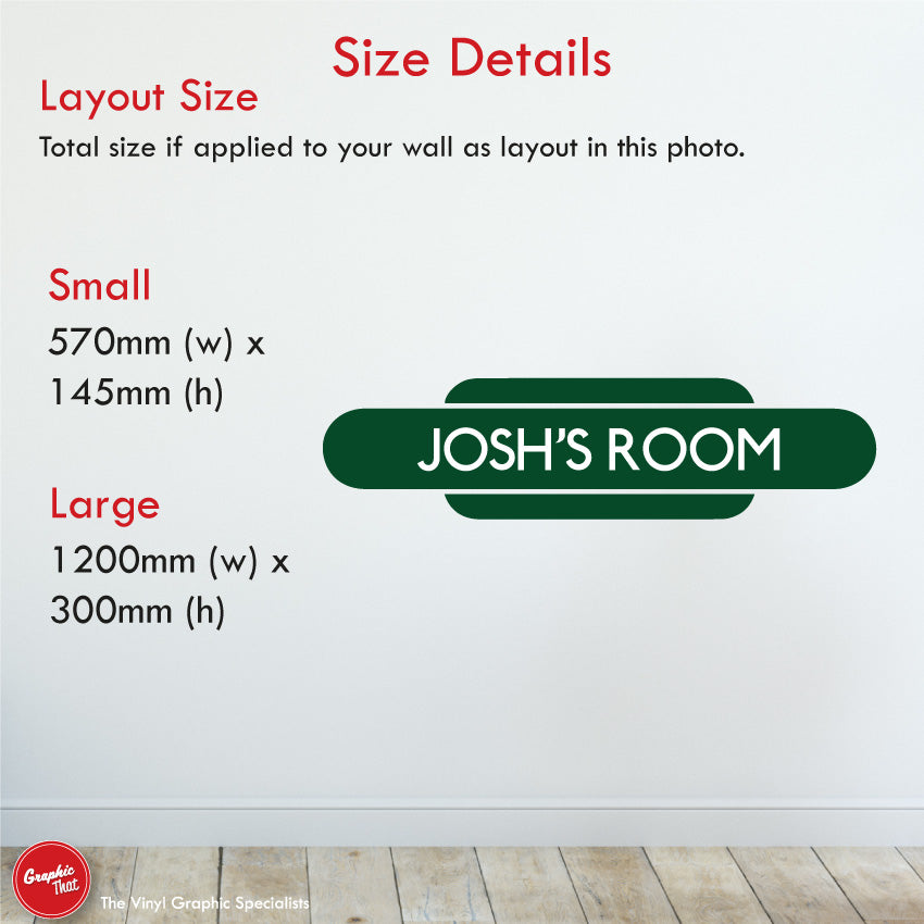 Train Sign Personalised Wall Sticker