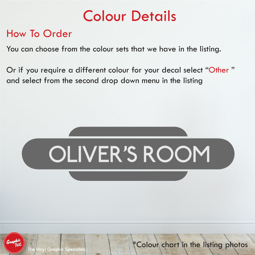 Train Sign Personalised Wall Sticker