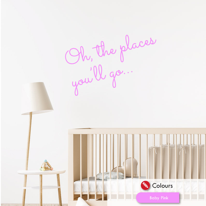 Oh The Places You'll Go Nursery Wall Decal