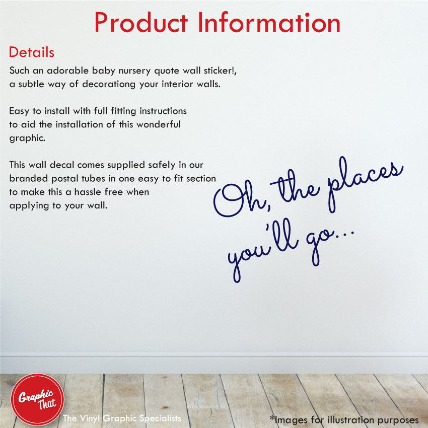 Oh The Places You'll Go Nursery Wall Decal