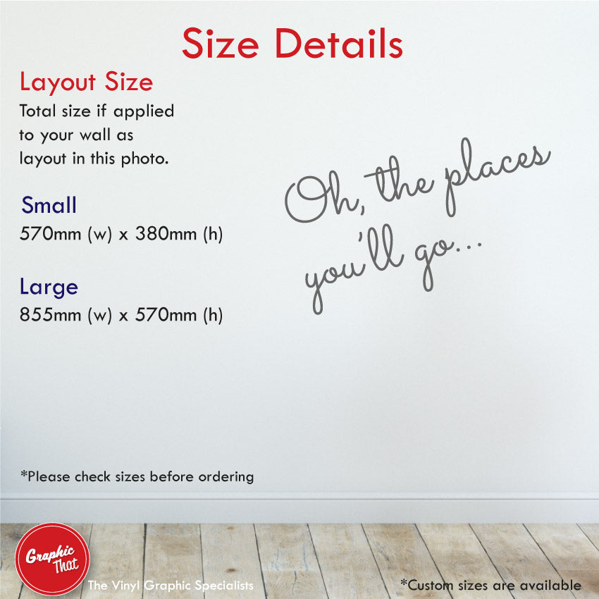 Oh The Places You'll Go Nursery Wall Decal